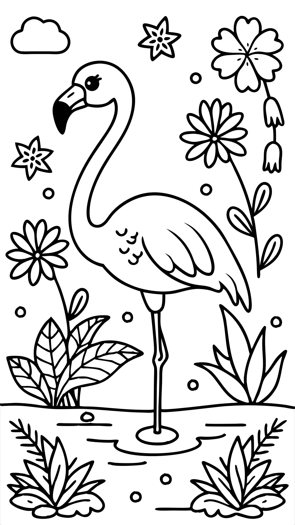 printable flamingo coloring pages